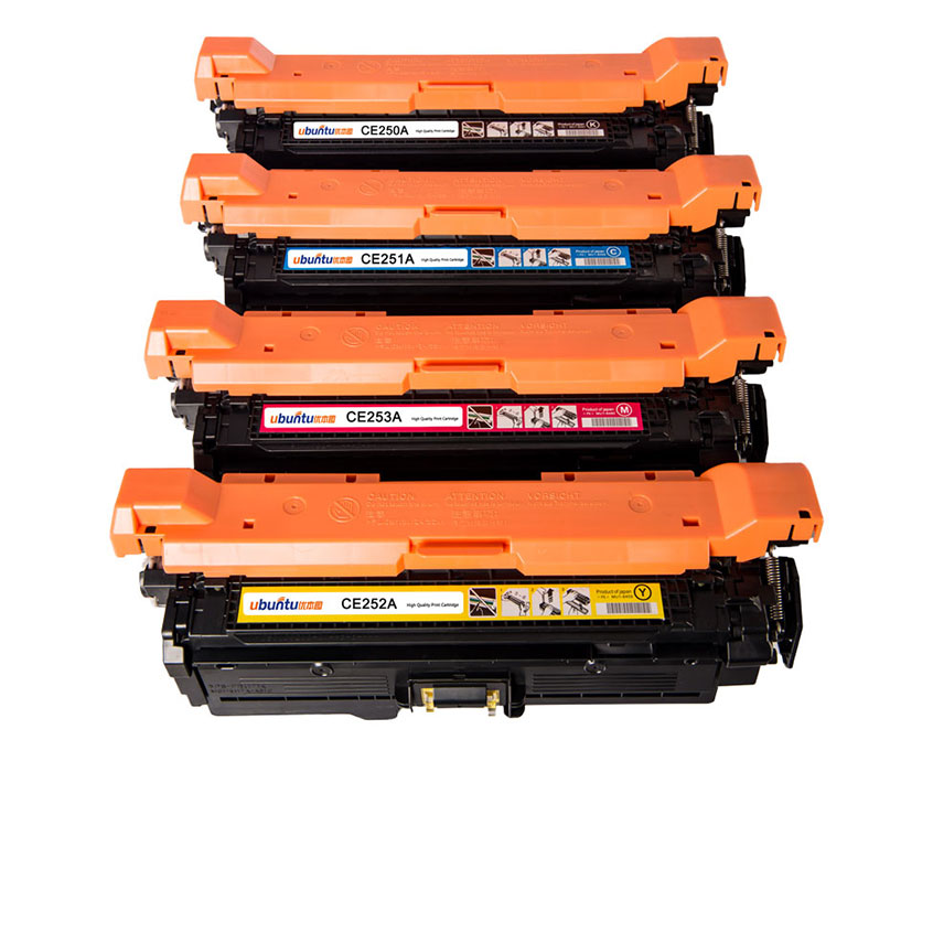 fr504A-CE250A/CE251A/CE252A/CE253A Color Compatible Toner Cartridge Use For HP Laserjet CP3525/CM3530